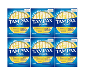 Tampax Pearl Regular Tampons Applicator (18 Tampons) x 6