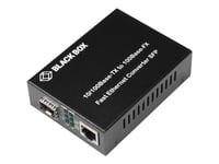 Black Box Pure Networking Copper To Fiber Media Converter 10/100Base-Tx To 100Base-Fx Sfp - Fibermediekonverterare - 100Mb Lan - 10Base-T, 100Base-Fx, 100Base-Tx - Rj-45 / Sfp (Mini-Gbic) - Upp Till 60 Km