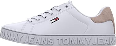 Tommy Jeans Baskets Femme Semelle Cuvette Pop Chaussures, Blanc (White), 36 EU