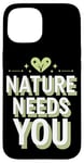 Coque pour iPhone 15 Optimisme climatique Journée de la Terre Durabilité Green Future