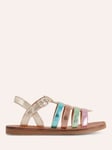 Mini Boden Kids' Leather Ombre Metallic Strappy Sandals, Multi