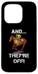 iPhone 15 Pro And They're Off Horse Racing Games Funny Sports Fan Gift Case