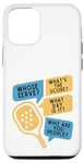 Coque pour iPhone 13 Pro Ballon de paddle amusant qui sert des questions de ligue Pickleball