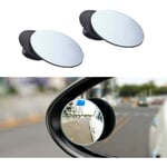 Ersandy - 2 Pcs Rétroviseurs Extérieur d'Angle Mort Ronde Auto Rétroviseurs Aveugle Miroir d'Angle Mort Grand Réglable Blind Spot Mirror