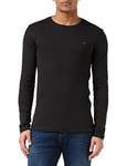 Tommy Jeans T-Shirt Homme Manches Longues TJM Original, Noir (Tommy Black), XS