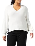 Peppercorn Women's Destina V-Neck Pullover 235 Cloud Dancer XXL