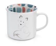 NICI- Mug Dreamy Winter 400ml 9,5x9cm Blanc-Gobelet thé café Tasse en Porcelaine Anse pour Boissons Froides et Chaudes-Super idée Cadeau, 61326