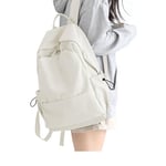 HYC00 Sac à Dos Scolaire College Cartables Fille Garçons Sac d'école pour 15.6 Pouce Laptop Sac à Dos College Imperméable Sac Ecole Adolescent Casual Daypacks pour Scolaire Voyage Travail,Blanc