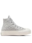 Converse Womens Lift Festival Remix High Tops Trainers -, Grey/White, Size 7, Women