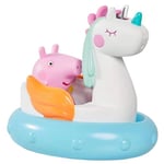 TOMY Toomies Peppa Pig Peppa's Unicorn Bath Float, Baby Bath Toys, Kids Bath Toys for Water Play, Fun Bath Accessories for Babies & Toddlers, Suitable for 18 Months, 2, 3 & 4 Year Olds, White