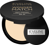 Eveline Wonder Match Matte Pressed Powder Protective SPF30 Medium Beige Vegan 8g