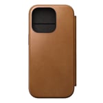 NOMAD iPhone 16 Pro Fodral Modern Leather Folio English Tan