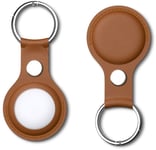 Trolsk PU Leather Key Ring (Apple AirTag) - Brun