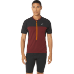 Asics Men's Fujitrail Short Sleeve Top Antique Red/Performance Black, M