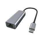 Ewent Adaptateur Ethernet USB C Gigabit 1000Mbps, Carte réseau LAN Type USB-C vers RJ45 pour PC, Mac, iPad Pro 2020 Huawei Matebook, Aluminium