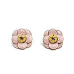 ZSCZQ Boucles d'oreilles camélia de Haute qualité Petit Parfum de Mode Fleur Femme Boucle d'oreille Rose