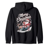 Merry Christmas African American Kwanzaa Santa claus Zip Hoodie