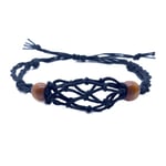 Nätväska Justerbar Armband Sladd Tom Utan Sten Kristall Hållare Armband Natural Healing Gem Macrame Armband Dekor Black Single net 1