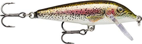 Rapala CountDown Lure with Two No. 7 Hooks, 1.5-2.4 m Swimming Depth, 7 cm Size, Live Rainbow Trout