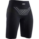 X-BIONIC Women Twyce 4.0 Run Shorts - Opal Black/Arctic White, Large