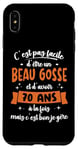 Coque pour iPhone XS Max 70 ans Cadeau Anniversaire Homme Beau Gosse Idée Cadeau