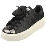 adidas Superstar Bonega Womens Platform Trainers in Black White - 5.5 UK