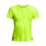 Under Armour Womenss UA Launch Elite Printed T-Shirt in Lime - Lime Green material_Synthetic - Size 14 UK