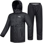 ILM Combinaison Pluie Imperméable Moto Femme-Vêtements de pluie Résistante à l'usure, 6 Poches, Ensemble de 2 Pièces avec Veste et Pantalon