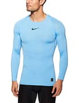 Nike Men M Np Top Ls Comp Long Sleeved T-Shirt - University Blue/Black, 2XL-T