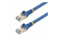 Startech.Com 7.5M Cat6a Ethernet Cable, 10 Gigabit Shielded Snagless Rj45 100W Poe Patch Cord, Cat 6A 10Gbe Stp Network Cable W/Strain Relief, Blue, Fluke Tested/Ul Certified Wiring/Tia - Category 6A - 26Awg (6Aspat750cmbl) - Koblingskabel - Rj-45 (