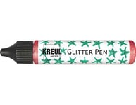 Kreul 49841-Glitter Pen Rouge, Peinture à Effet Scintillant en Stylo Pratique de 29 ML, écrire et décorer de Nombreux matériaux, fabriqué à Base d'eau, 629148, Red