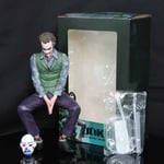 Joker Heath Ledger Action Figure Sitting Green Suit Handheld Joker Mask Car Doll