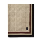 Lexington Graphic Quilted Organic Cotton överkast 240x260 cm Light beige-brown-dark gray