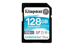 KINGSTON – 128GB SDXC Canvas Go Plus 170R C10 UHS-I U3 V30 (SDG3/128GB)