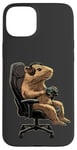 Coque pour iPhone 15 Plus Capybara Gamer Casque de jeu vidéo pour adolescents et joueurs de jeux