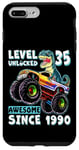 iPhone 7 Plus/8 Plus Level 35 Unlocked T Rex Monster Truck Dinosaur 35th Birthday Case