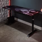 X-Rocker Cougar Standing Desk Adjustable Height 160 x 80cm Large Gaming Desk Cup