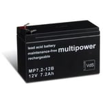 Multipower 12V - 7,2Ah (6,3 mm)