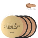 MAX FACTOR Creme Puff Radiant Skin Pressed Powder - 41 Medium Beige *PACK OF 3*