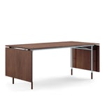 House of Finn Juhl - Nyhavn Dining Table, With Extensions, Top: Walnut, Base: Light Blue Steel - Spisebord - Finn Juhl - Tre farget - Metall/Tre