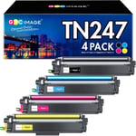 Tn247 Compatible Cartouche De Toner Pour Tn-243Cmyk Tn243Cmyk Tn 243 Tn243 Pour Brother Dcp L3550Cdw Mfc-L3750Cdw Mfc-L3770Cdw Hl-L3270Cdw Hl-L3230Cdw (Noir Cyan Magenta Jaune, 4 Pack)