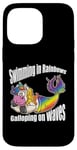 iPhone 14 Pro Max Swimming in Rainbows Galloping on Waves Mystic Hybrid Case