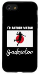 iPhone SE (2020) / 7 / 8 Japan Flag Badminton I'd Rather Watch Badminton Case