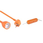 Electraline 20857047F Rallonge Prolongateur Jardín Câble 20 MT avec clapet - Section 3G1,5 mm² & Debflex Prolongateur Prise électrique Boîtier assurant l'étanchéité de 2 rallonges 344700 Orange