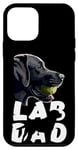 Coque pour iPhone 12 mini Black Lab Dad The Lab Father Labrador Retriever Dog Daddy
