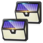 Outdoor Solar Lights, 238 LED Solar Security Lights and 3 Modes Motion Sensor 270° Wide Angle Solar Powered Lights IP65 Waterproof Solar Wall Light for Front Door, Yard, Garage, Garden (2 Pack)