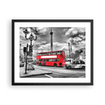 Affiche Poster 50x40cm Tableaux Image Photo Trafalgar square taxi londres Art