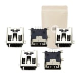 5X Mini Prise USB 2.0 Femelle PCB Board a souder 5 pins Chargeur Piece de Rechange.[G1273]