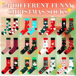 24 Days Countdown Christmas Socks Advent Calendar Present for Men Women UK