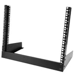 StarTech 8U Open Frame Network Rack - 19" 2 Post Free Standing Desktop Rack for Computer  AV  Media  IT  Data & Server Room Equipment (RK8OD) - rack -